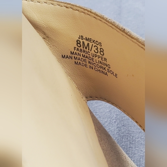 Jessica Simpson Gold Women's Sandals‎ heels evening party Cocktail Size 8 M - Picture 7 of 11